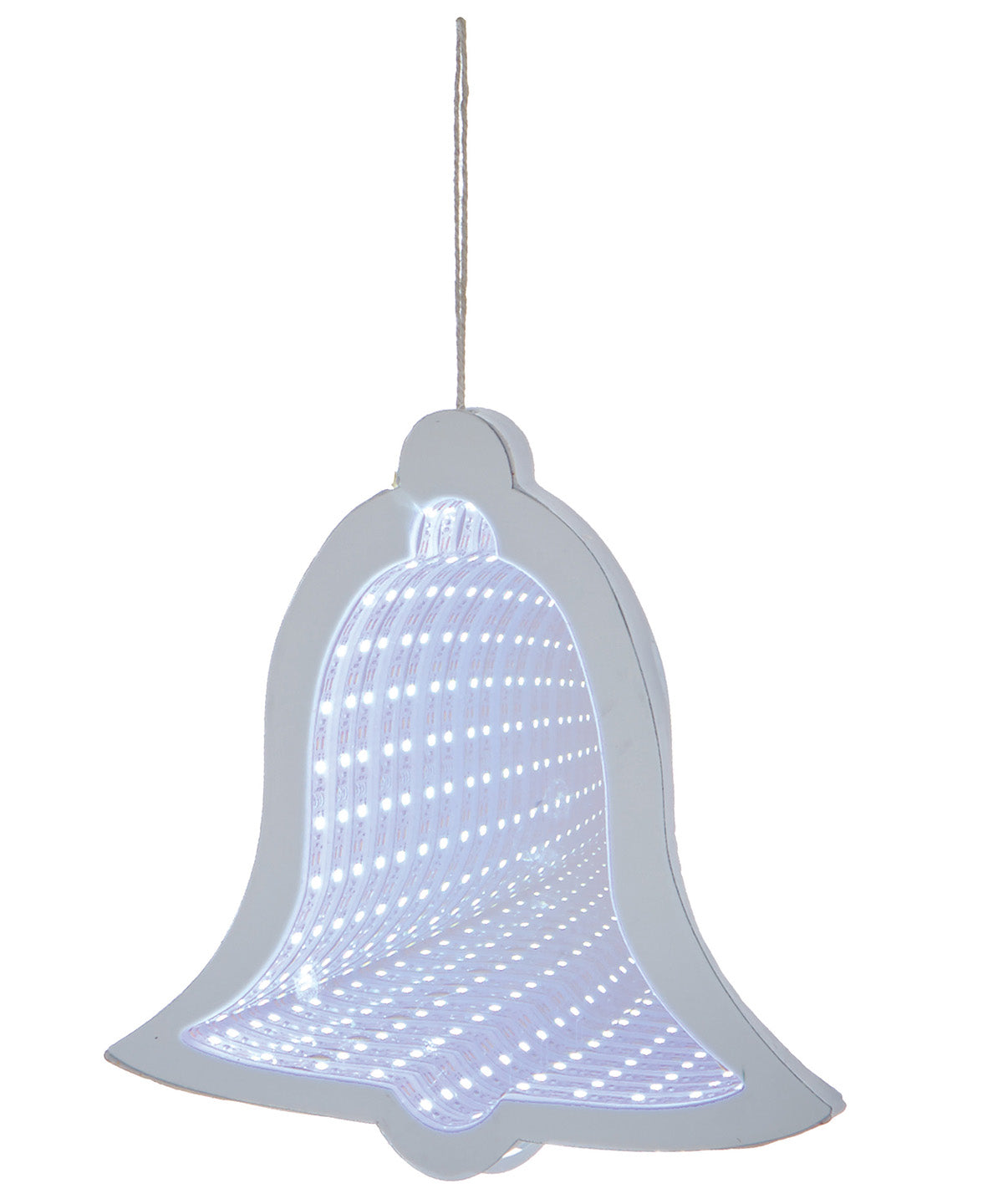 White - LED Bell infinity mirror - GarmentEmbroidery