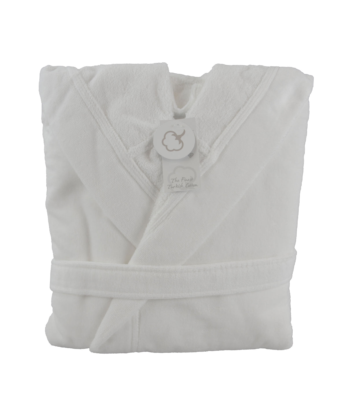 White - ARTG® deluxe velour bathrobe with hood - GarmentEmbroidery