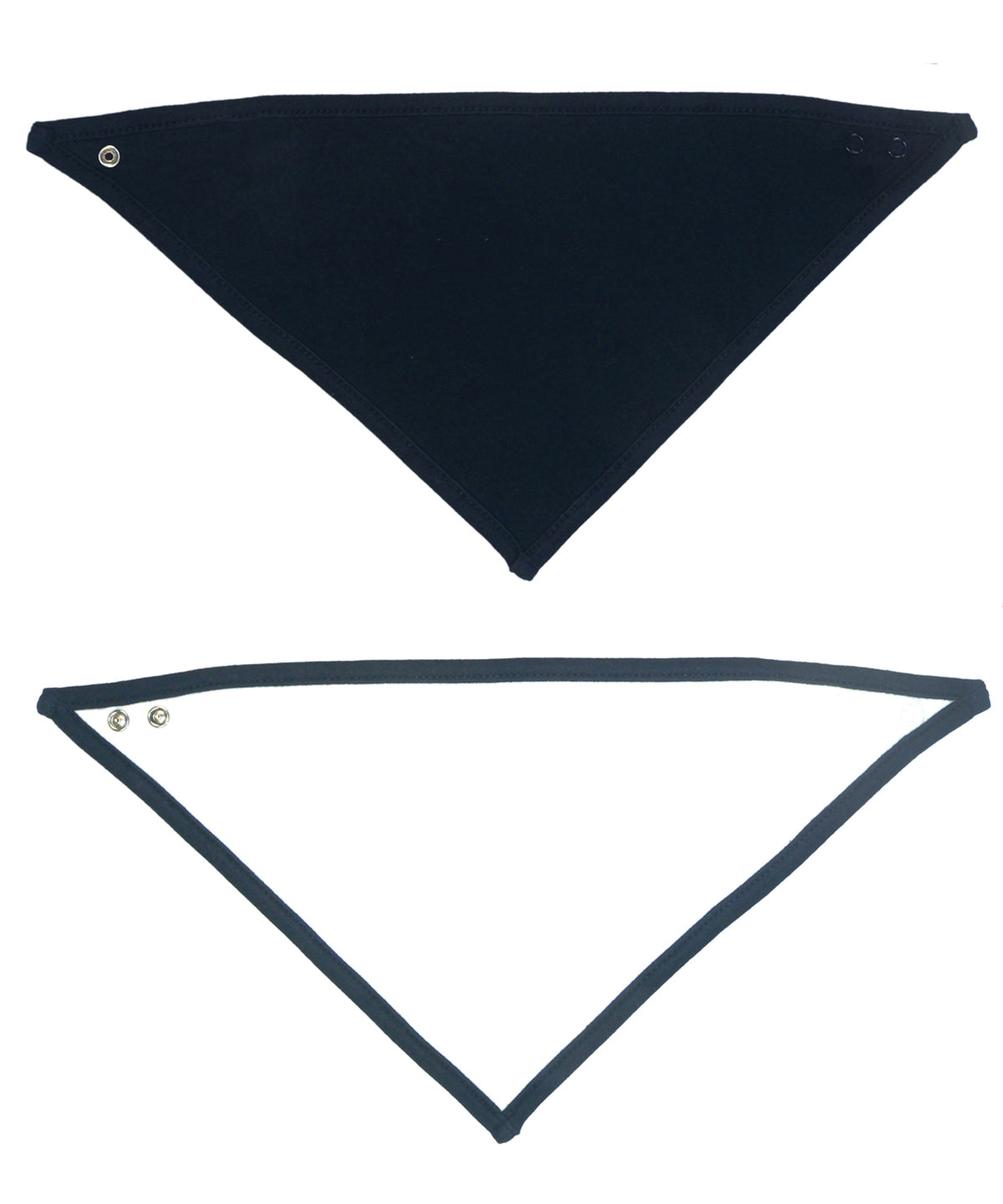 White/Nautical Navy - Bandana bib - GarmentEmbroidery