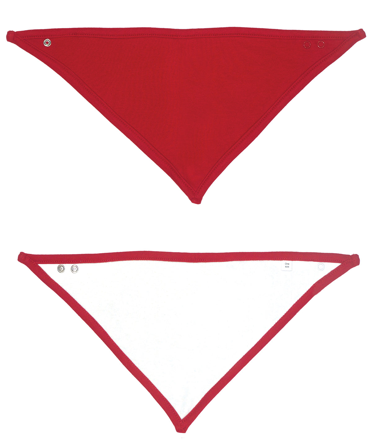 White/Red - Bandana bib - GarmentEmbroidery