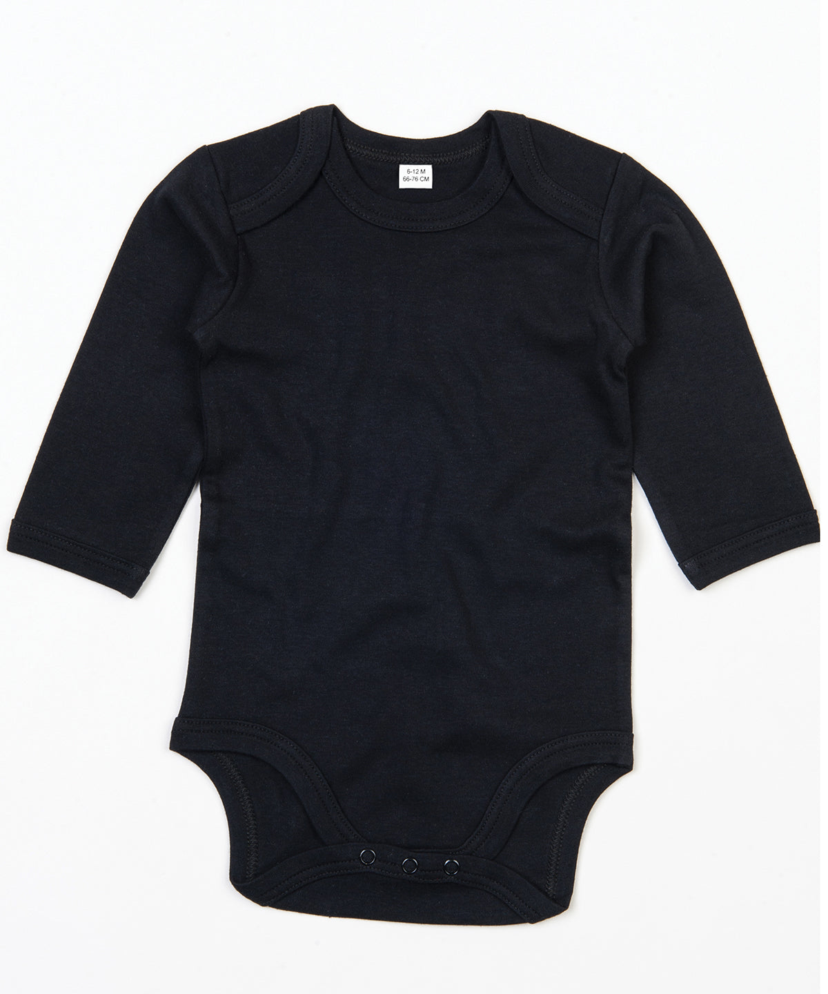 Organic Black - Baby organic long sleeve bodysuit - GarmentEmbroidery