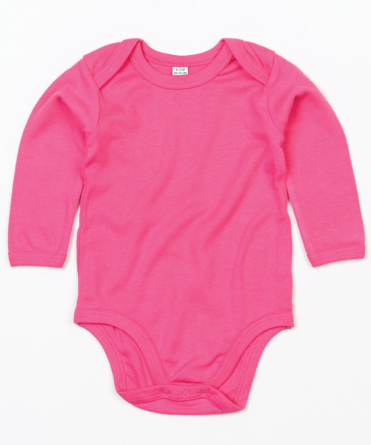 Organic Fuchsia - Baby organic long sleeve bodysuit - GarmentEmbroidery