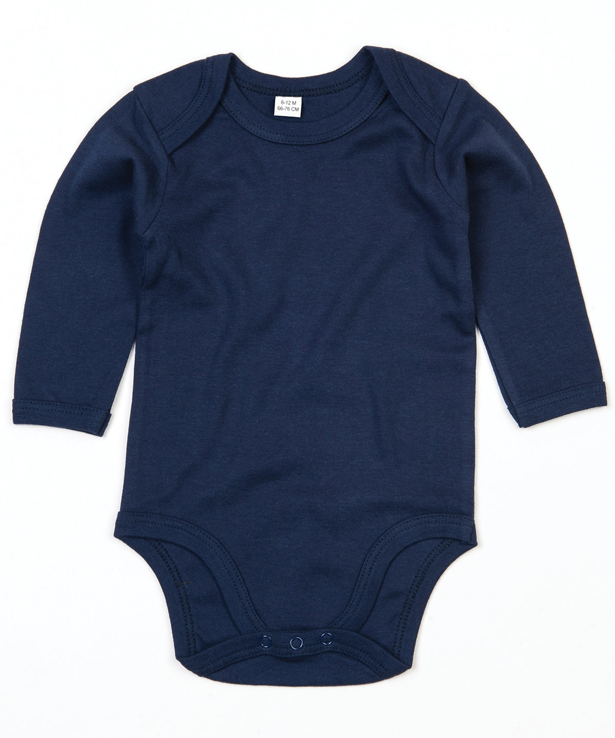 Organic Nautical Navy - Baby organic long sleeve bodysuit - GarmentEmbroidery