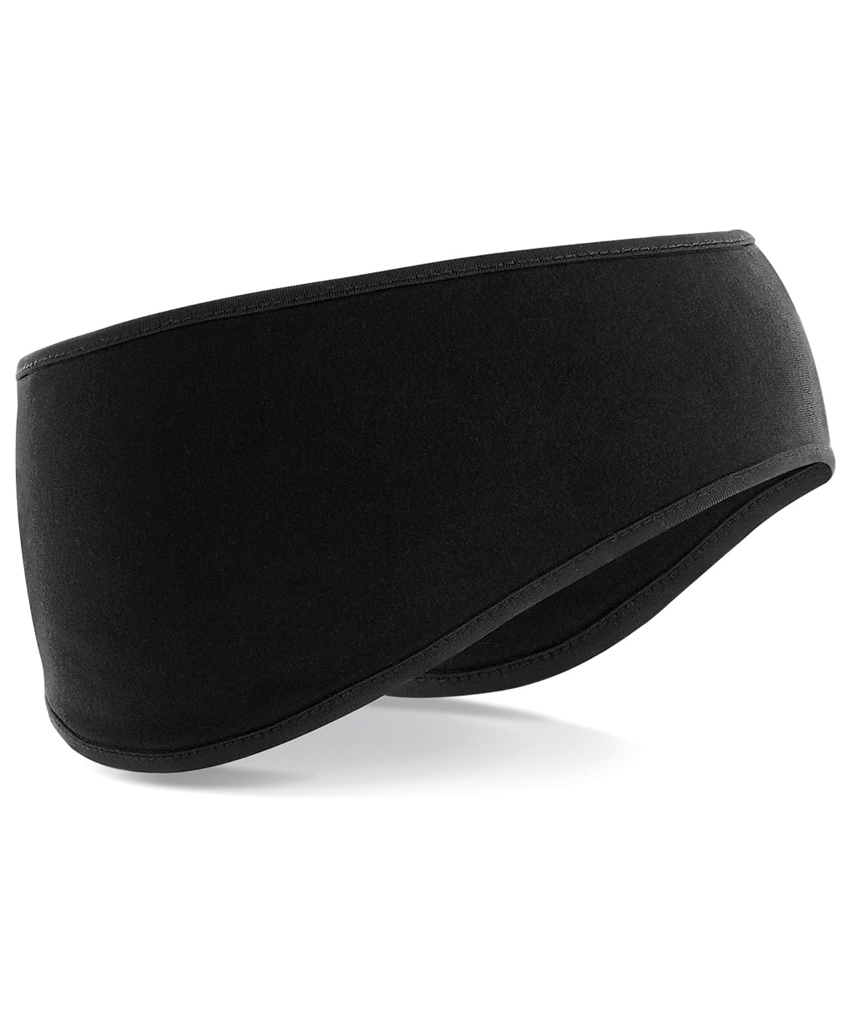 Black - Softshell sports tech headband - GarmentEmbroidery
