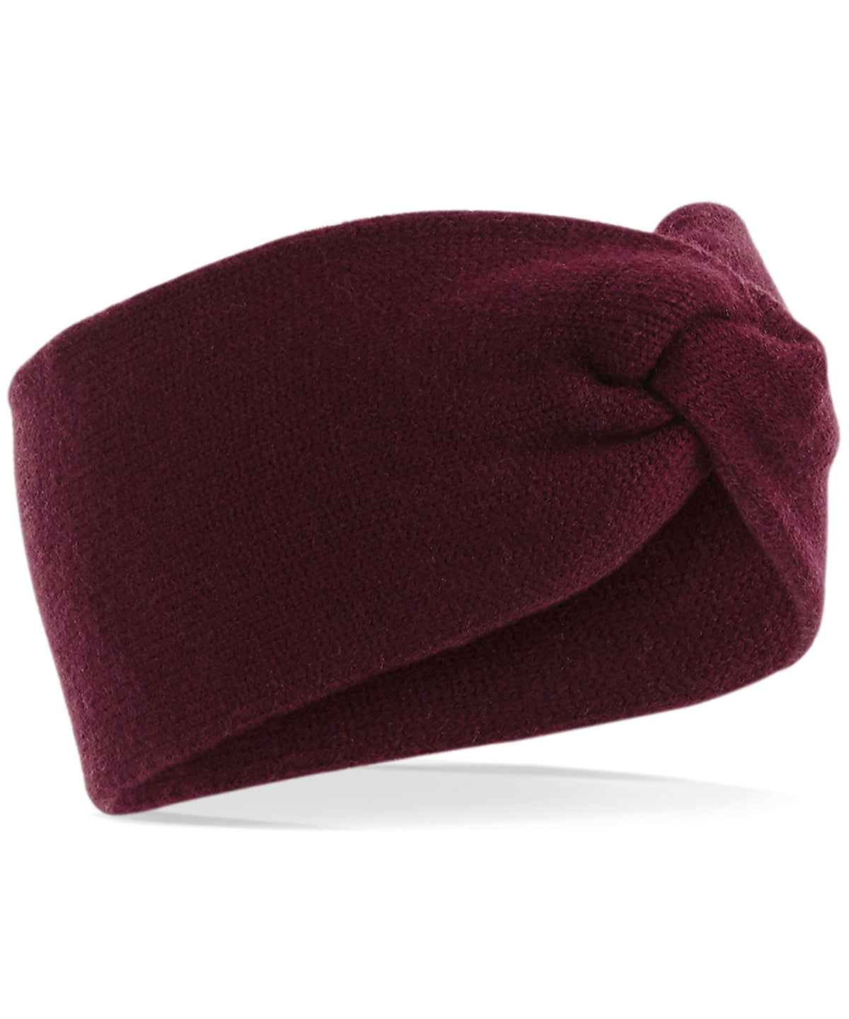 Burgundy - Twist knit headband - GarmentEmbroidery