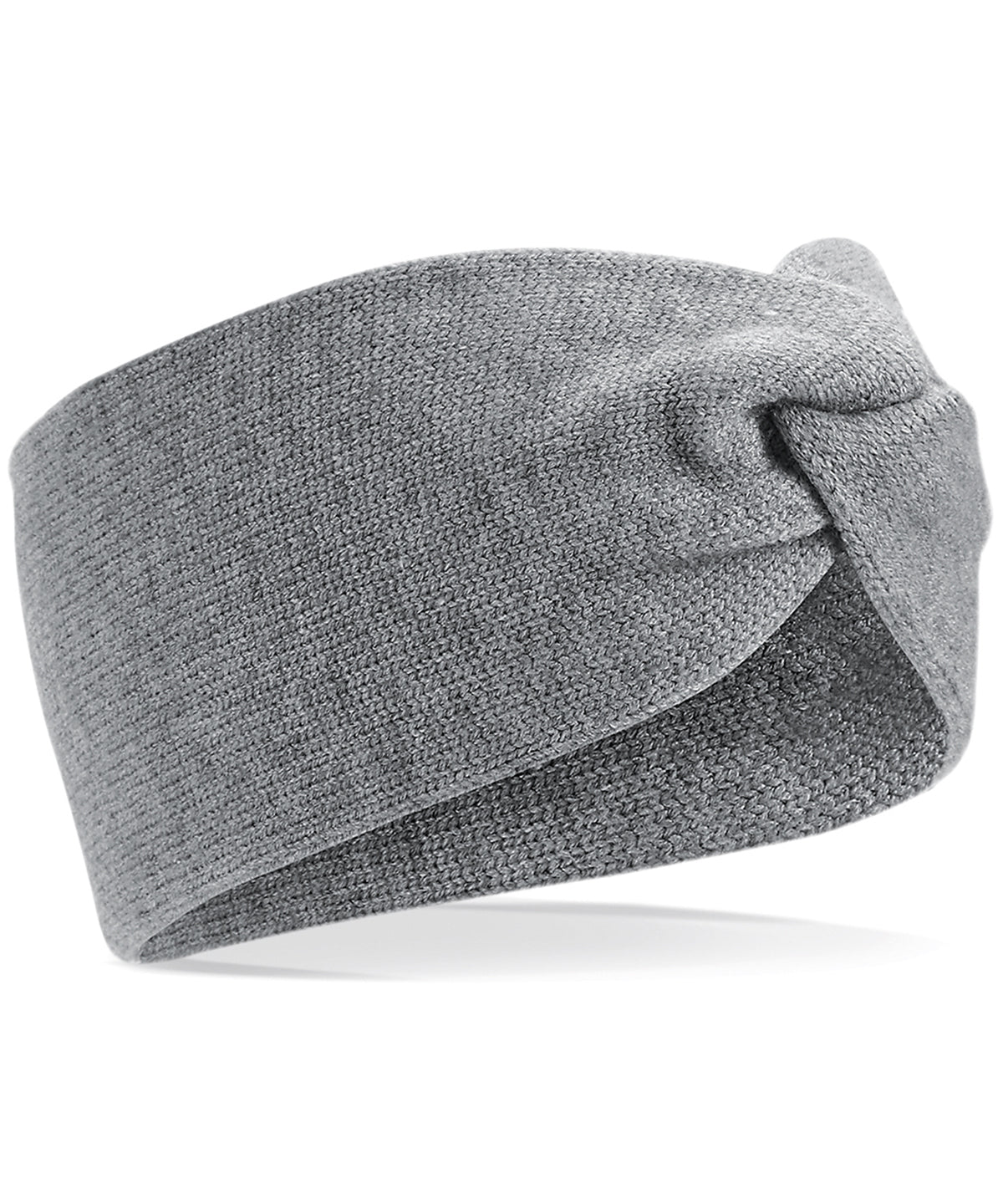 Grey Marl - Twist knit headband - GarmentEmbroidery