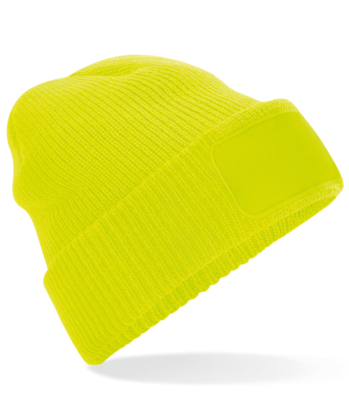 Fluorescent Yellow - Thinsulate™ patch beanie - GarmentEmbroidery