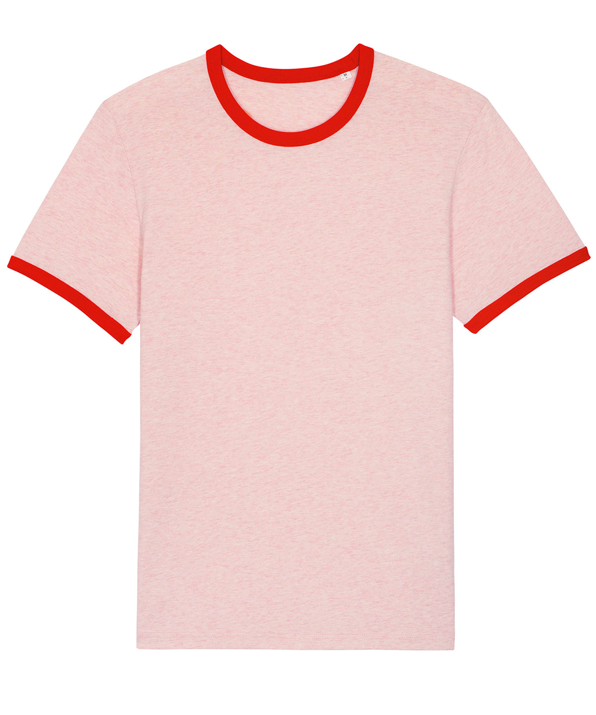 Cream Heather Pink/Bright Red - Ringer unisex t-shirt (STTU827) - GarmentEmbroidery