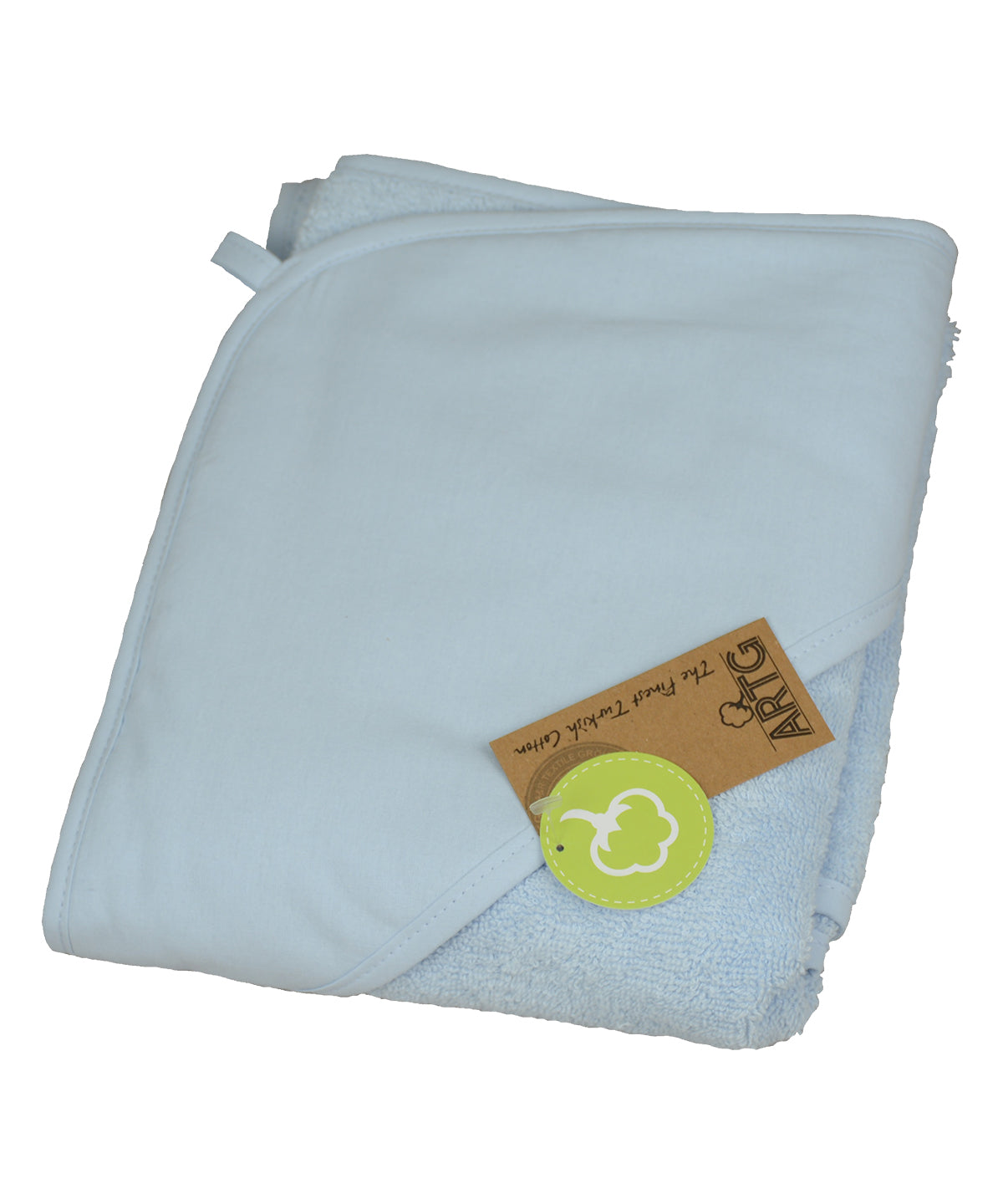 Light Blue/Light Blue/Light Blue - PRINT-Me® baby hooded towel - GarmentEmbroidery