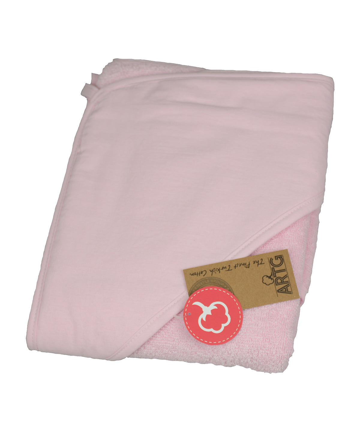 Light Pink/Light Pink/Light Pink - PRINT-Me® baby hooded towel - GarmentEmbroidery