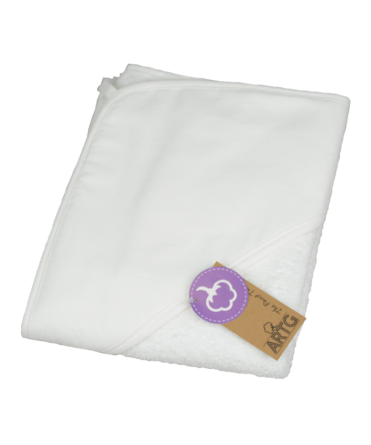 White/White/White - PRINT-Me® baby hooded towel - GarmentEmbroidery