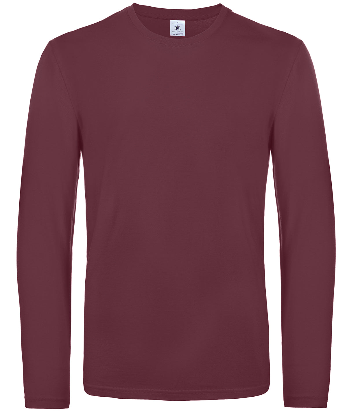 Burgundy - B&C #E190 long sleeve - GarmentEmbroidery