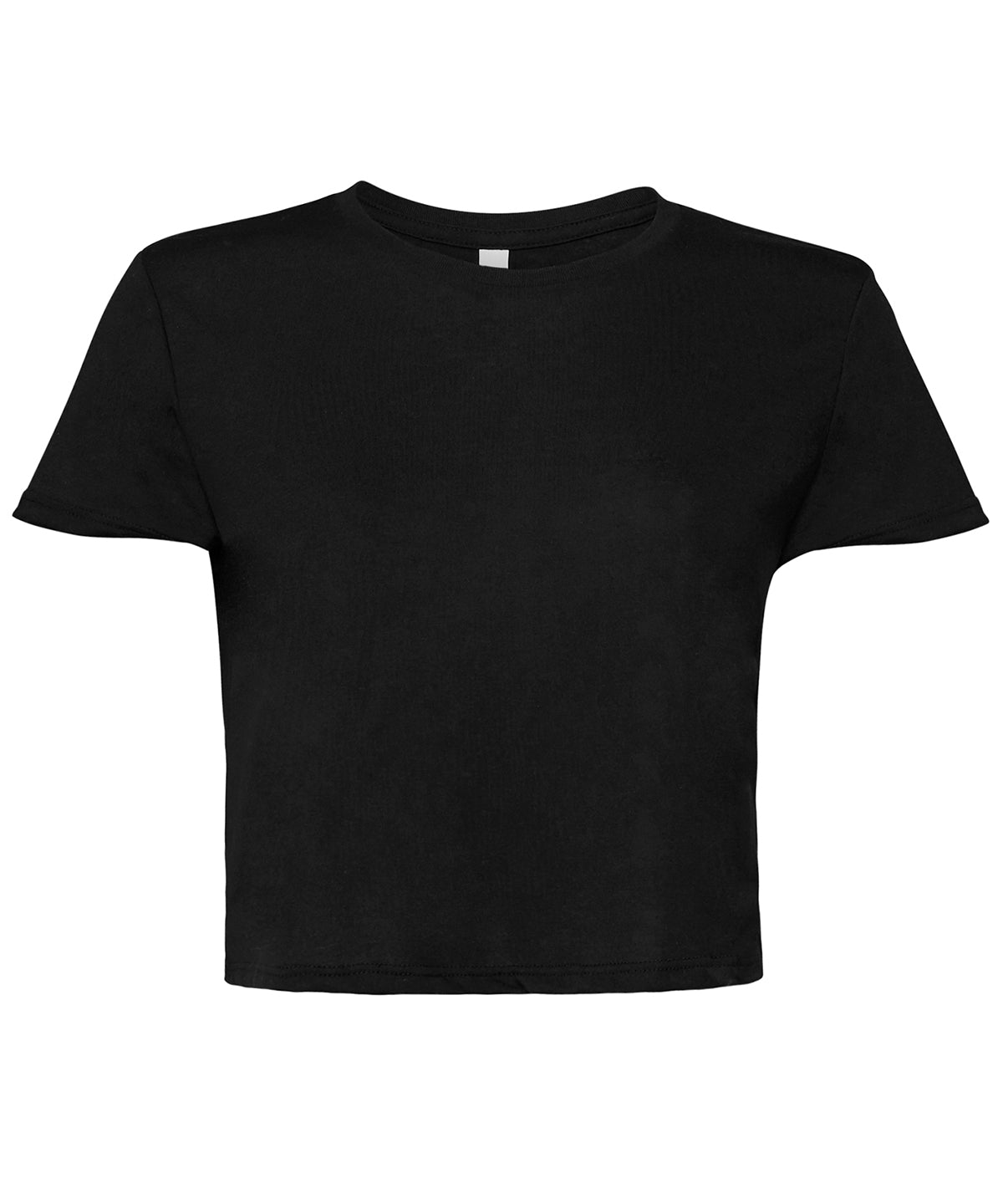 Black - Women's flowy cropped tee - GarmentEmbroidery