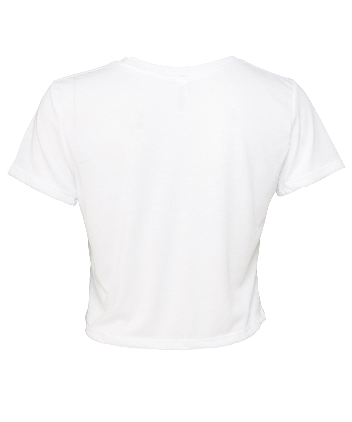 White - Women's flowy cropped tee - GarmentEmbroidery