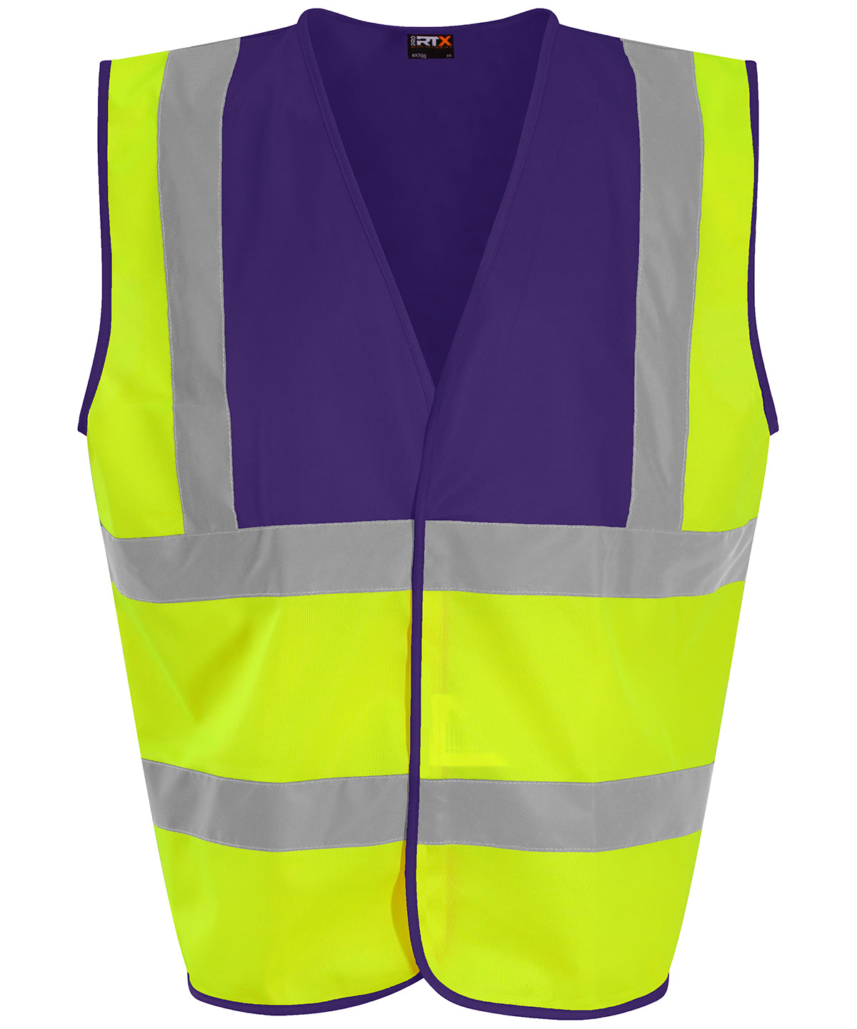 HV Yellow/Purple - Waistcoat - GarmentEmbroidery