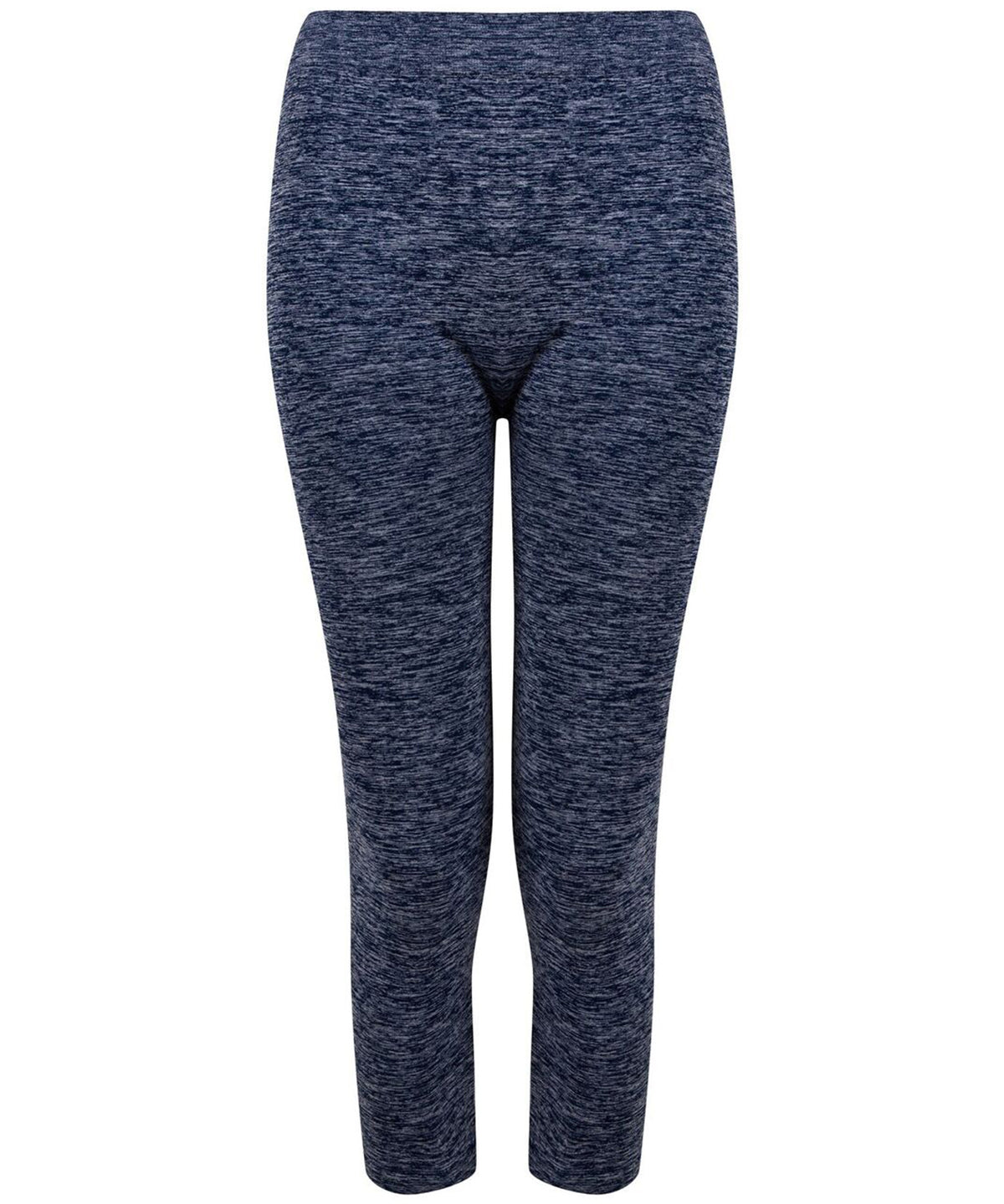 Navy Marl - Women's seamless cropped leggings - GarmentEmbroidery