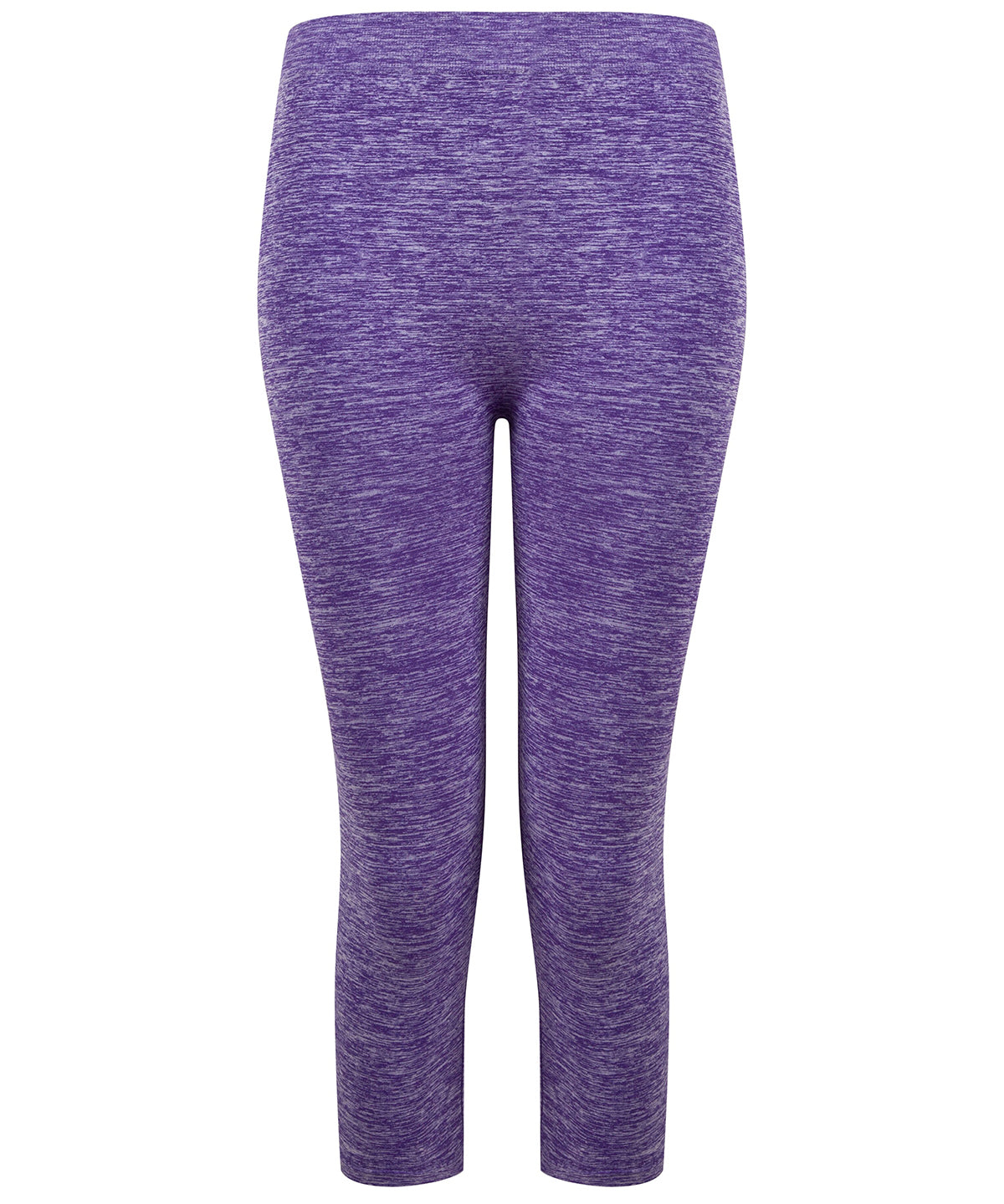 Purple Marl - Women's seamless cropped leggings - GarmentEmbroidery