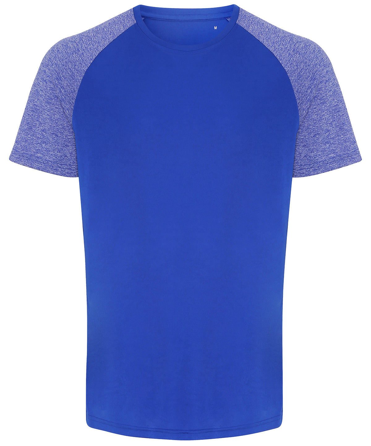 Royal/Blue Melange - TriDri® contrast sleeve performance t-shirt - GarmentEmbroidery