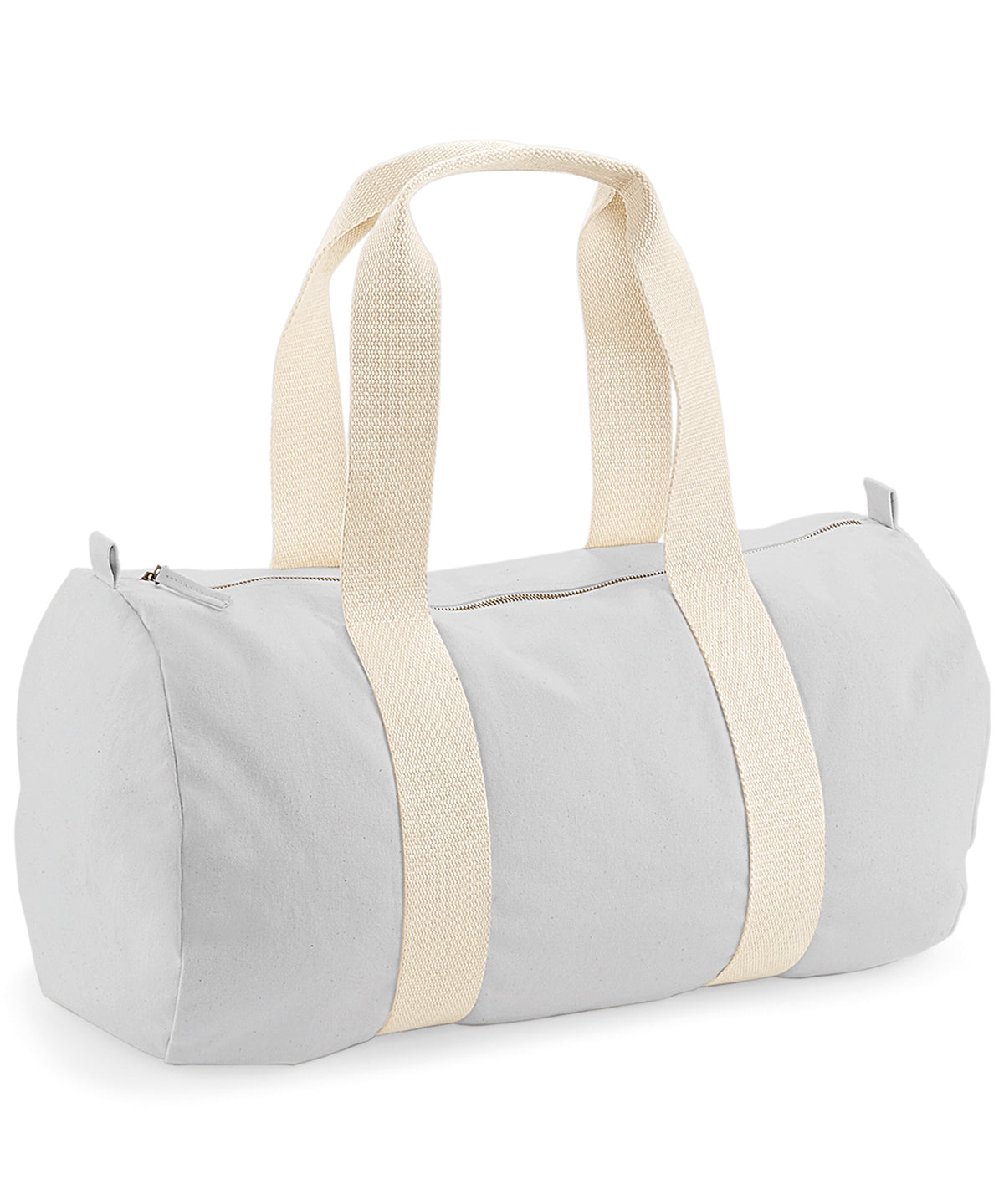 Light Grey - EarthAware® organic barrel bag - GarmentEmbroidery