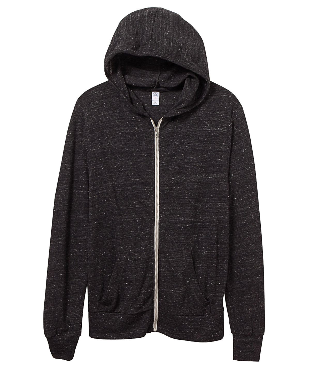 Eco True Black - Eco-jersey zip hoodie - GarmentEmbroidery