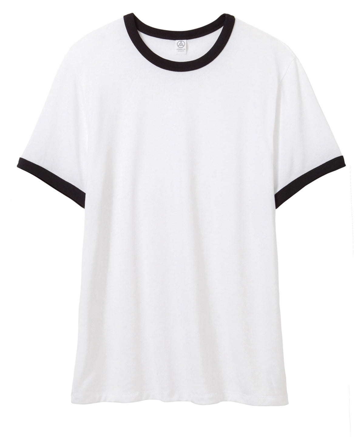 White/Black - 50/50 Vintage Jersey ringer t-shirt - GarmentEmbroidery