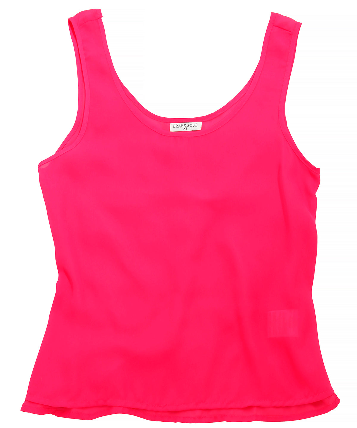 Bubblegum Pink - Brave Soul Tayla - ladies sheer vest - GarmentEmbroidery