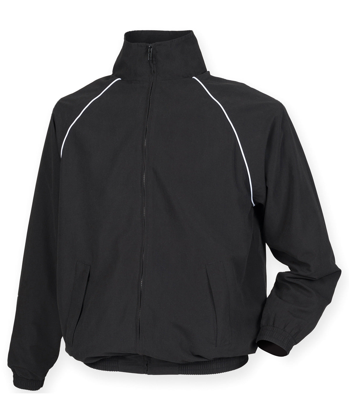 Navy/White piping - Start-line track top - GarmentEmbroidery