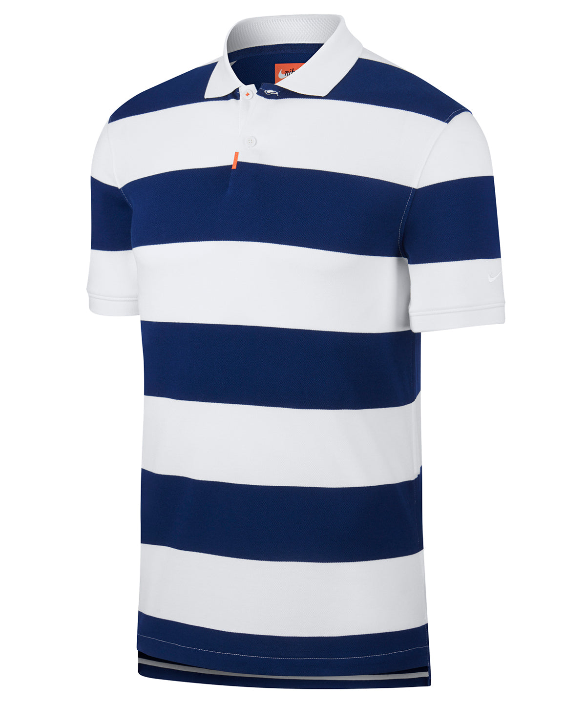 Blue Void/White/White - The Nike polo golf stripe slim - GarmentEmbroidery
