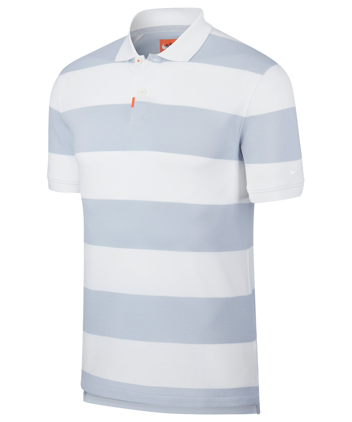 Sky Grey/White/White - The Nike polo golf stripe slim - GarmentEmbroidery