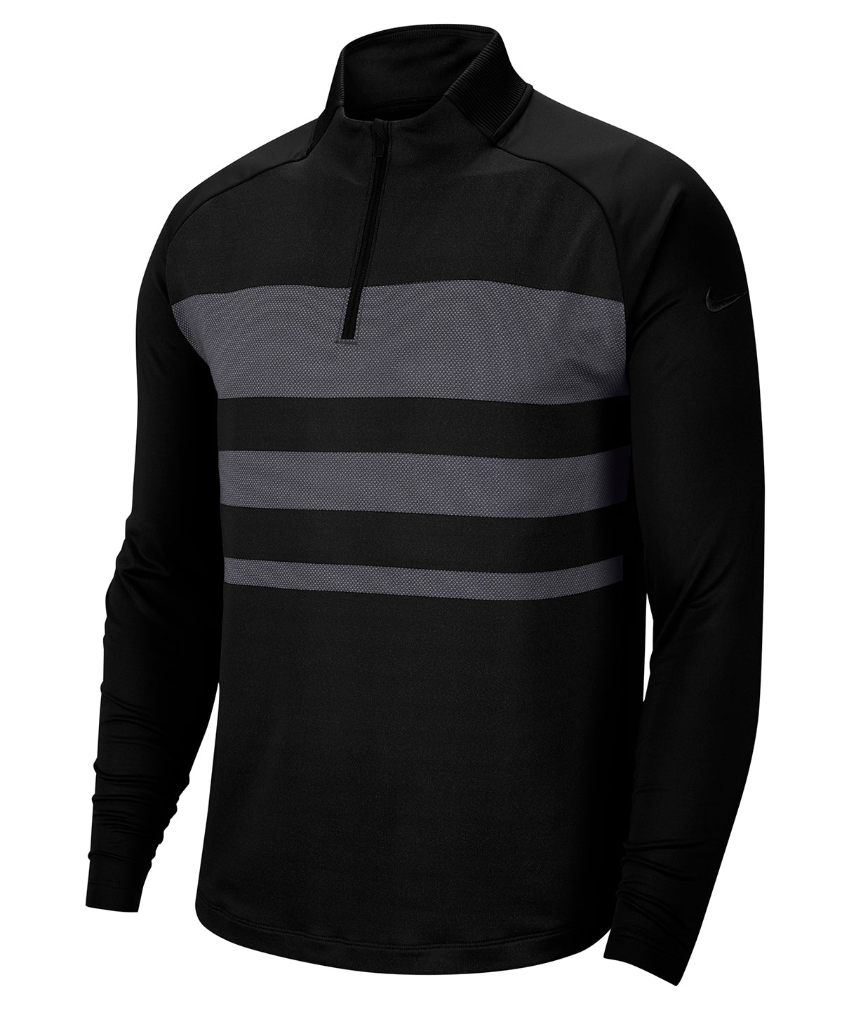 Black/Dark Grey - Nike dry vapor top half zip - GarmentEmbroidery
