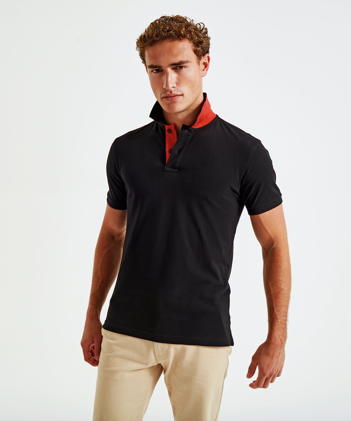 Purple/Pink - Men's classic fit contrast polo - GarmentEmbroidery