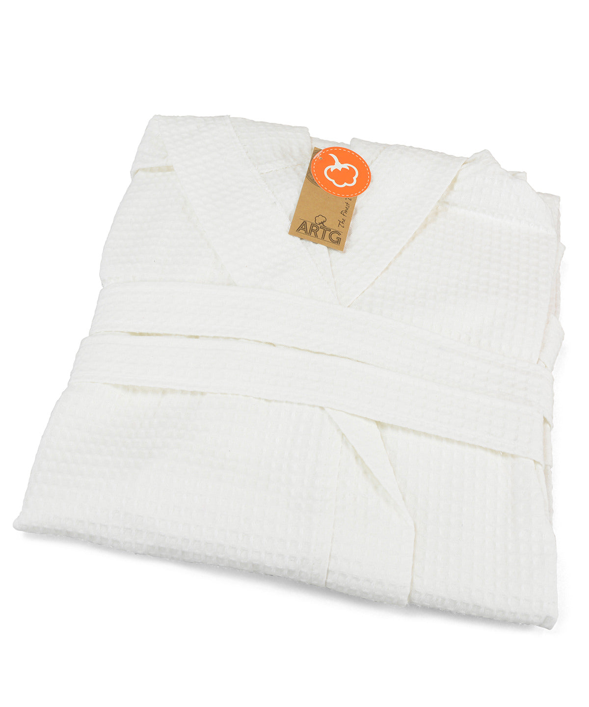 Black - ARTG® waffle bathrobe with hood - GarmentEmbroidery