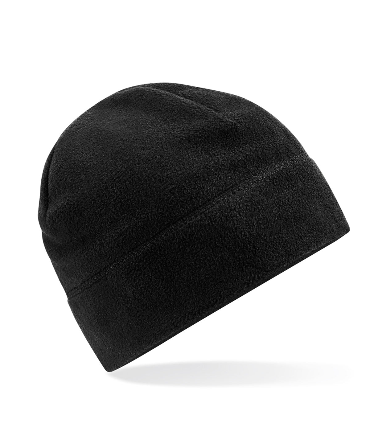 Black - Recycled fleece pull-on beanie - GarmentEmbroidery