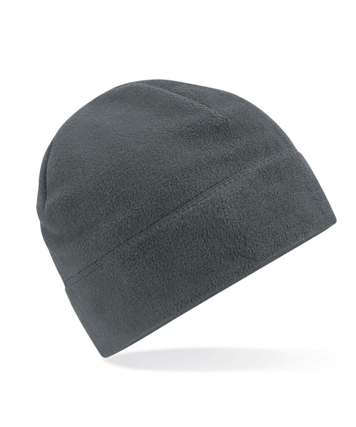 Steel Grey - Recycled fleece pull-on beanie - GarmentEmbroidery
