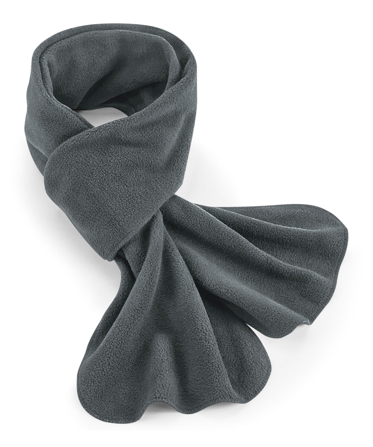 Steel Grey - Recycled fleece scarf - GarmentEmbroidery