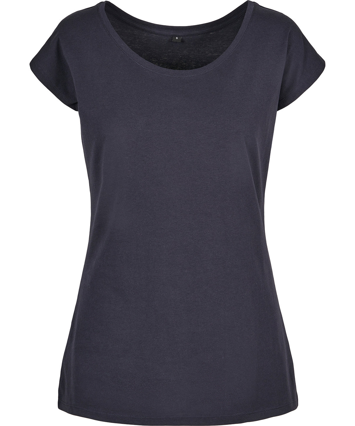 Navy - Women's wide neck tee - GarmentEmbroidery