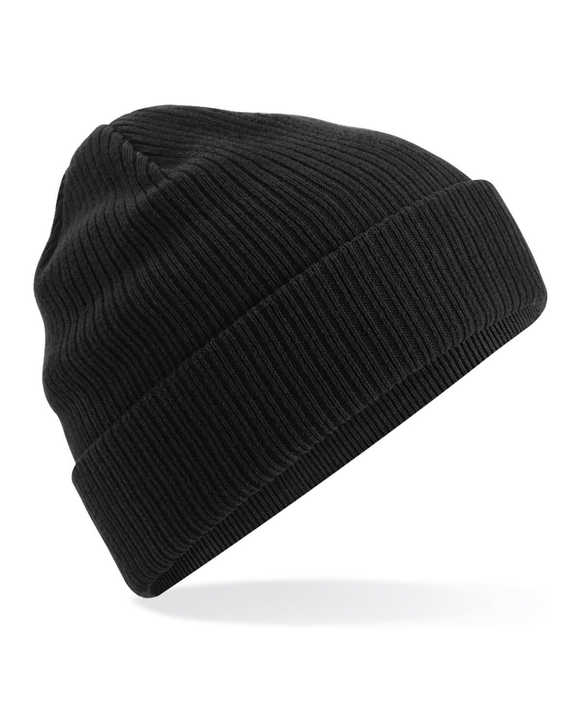 Black - Organic cotton beanie - GarmentEmbroidery
