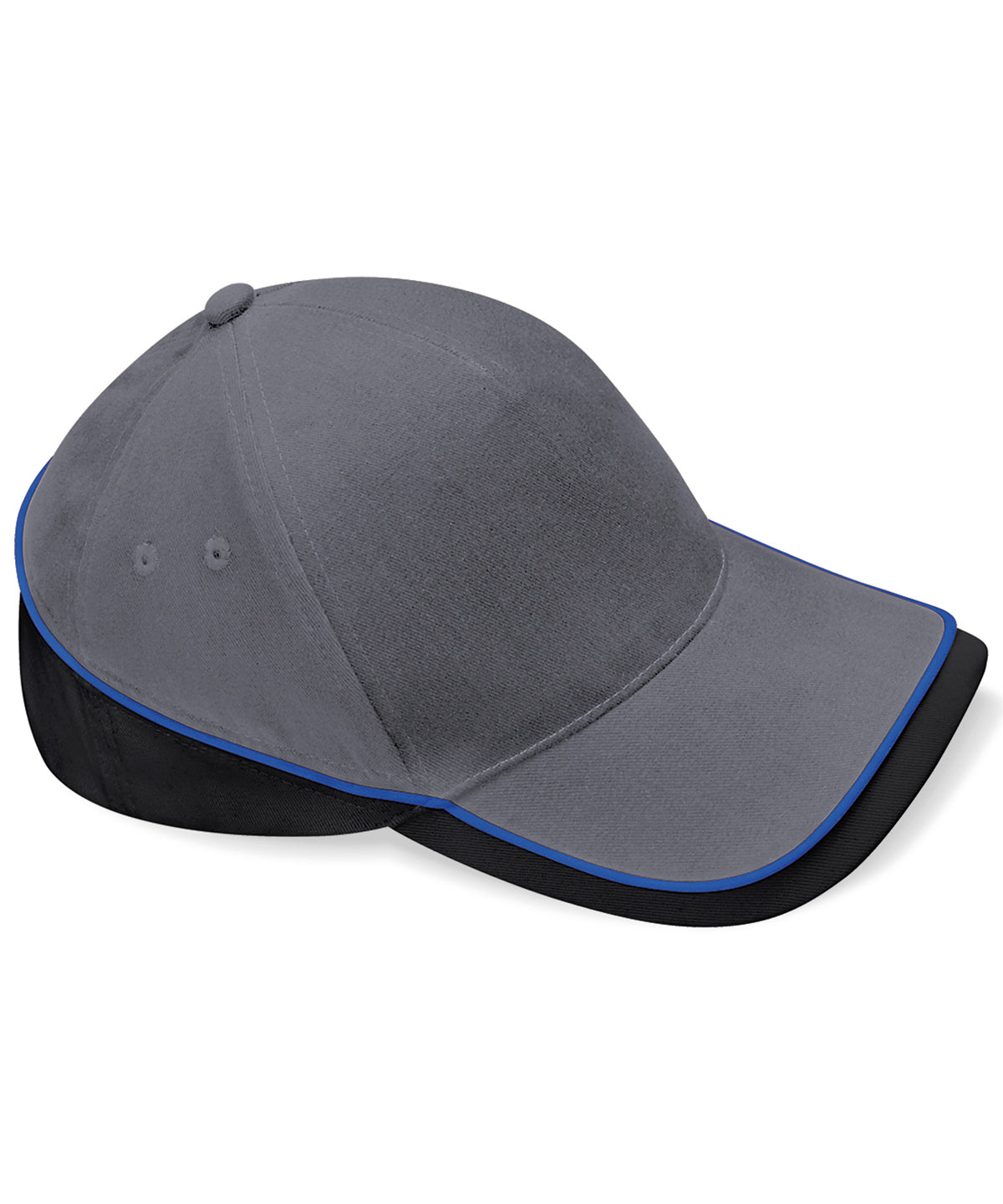 Graphite Grey/Black/Bright Royal - Teamwear competition cap - GarmentEmbroidery