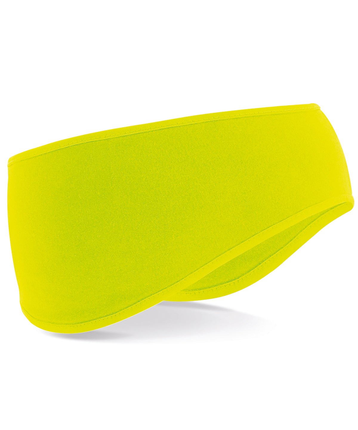 Fluorescent Yellow - Softshell sports tech headband - GarmentEmbroidery