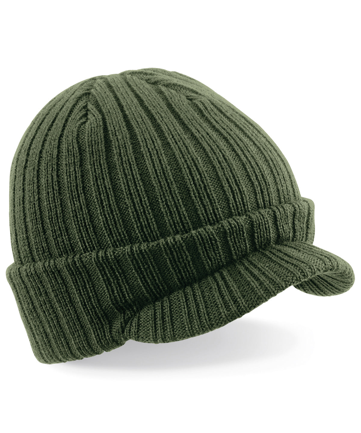 Olive Green - Peaked beanie - GarmentEmbroidery