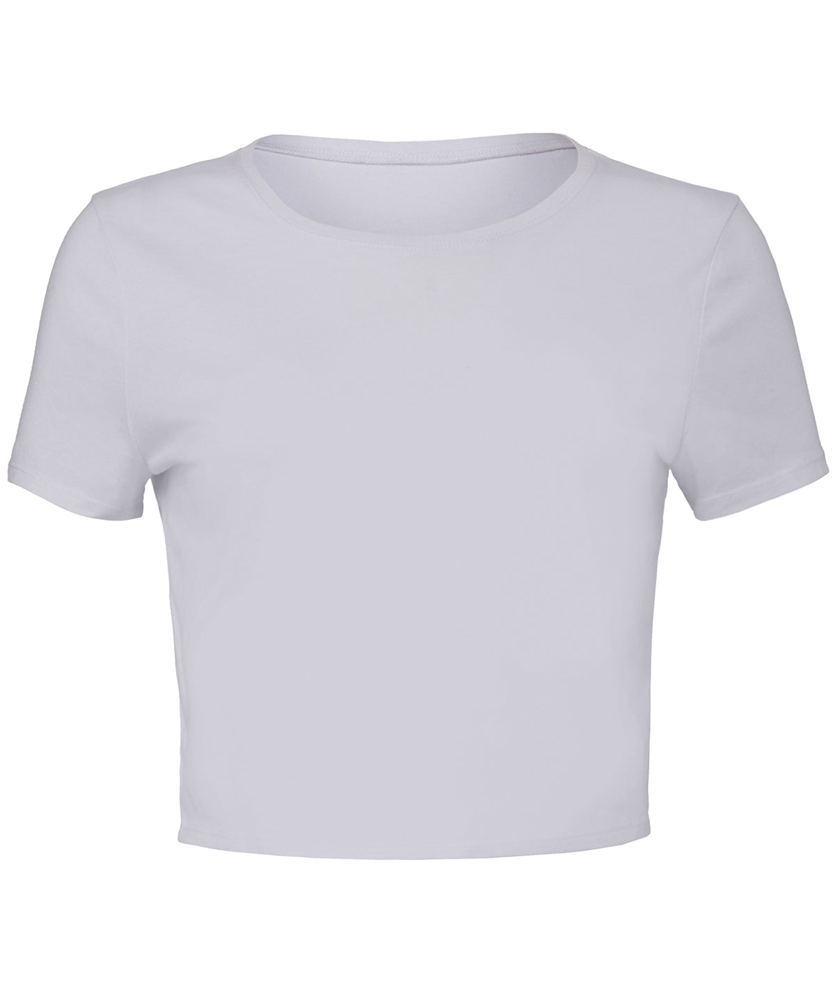 White - Women's polycotton crop tee - GarmentEmbroidery