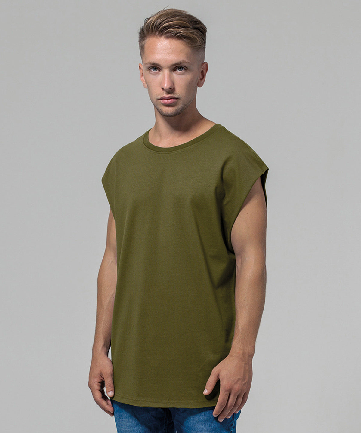 Olive - Sleeveless tee - GarmentEmbroidery