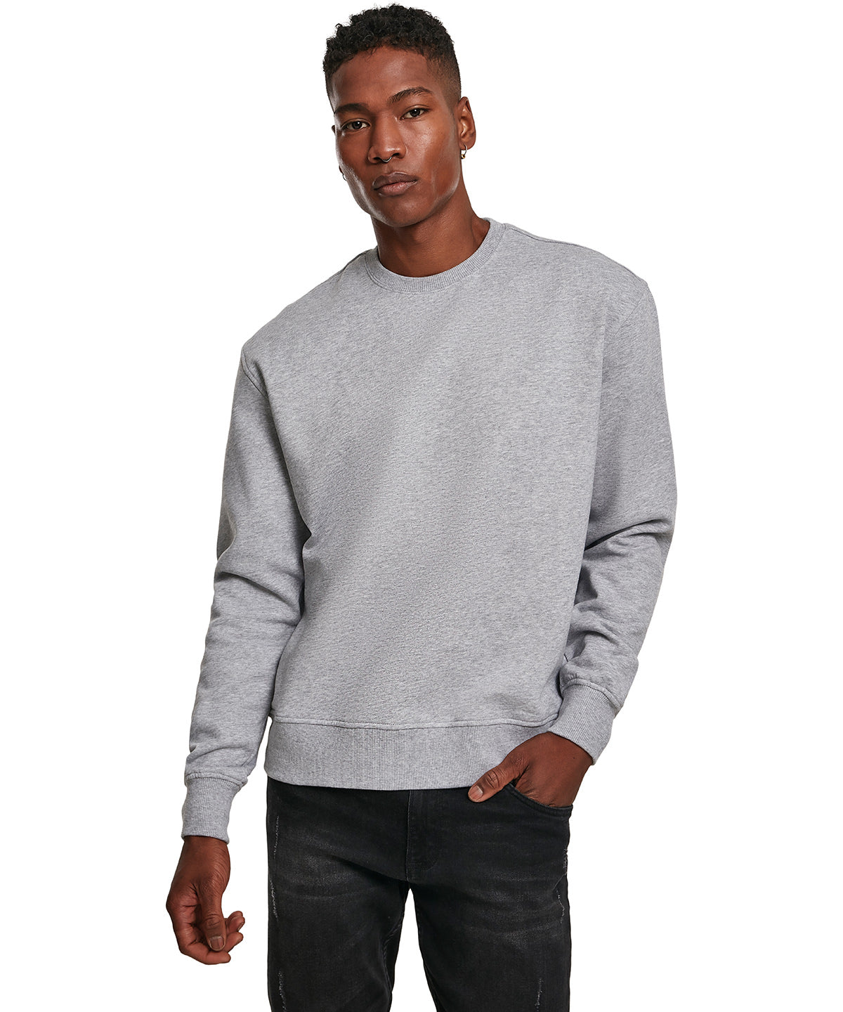 White - Premium oversize crew neck - GarmentEmbroidery