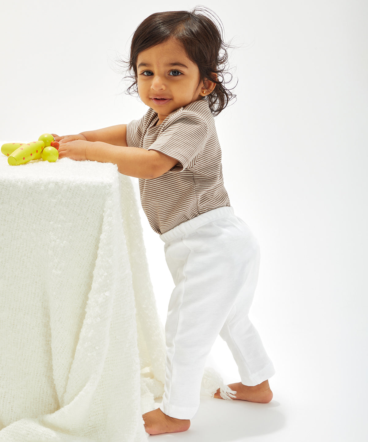 Organic White - Baby leggings - GarmentEmbroidery