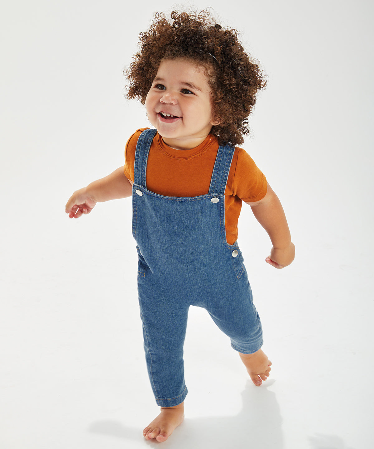 Organic Denim - Baby Rocks denim dungarees - GarmentEmbroidery