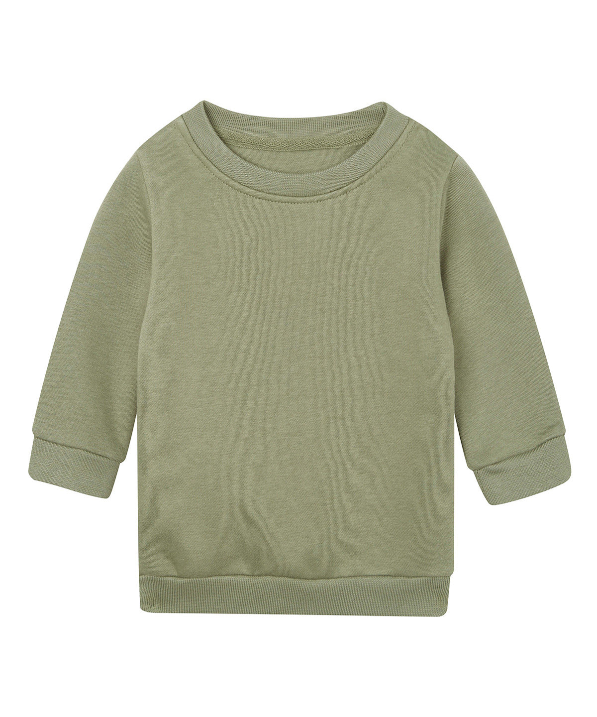 Soft Olive - Baby essential sweatshirt - GarmentEmbroidery