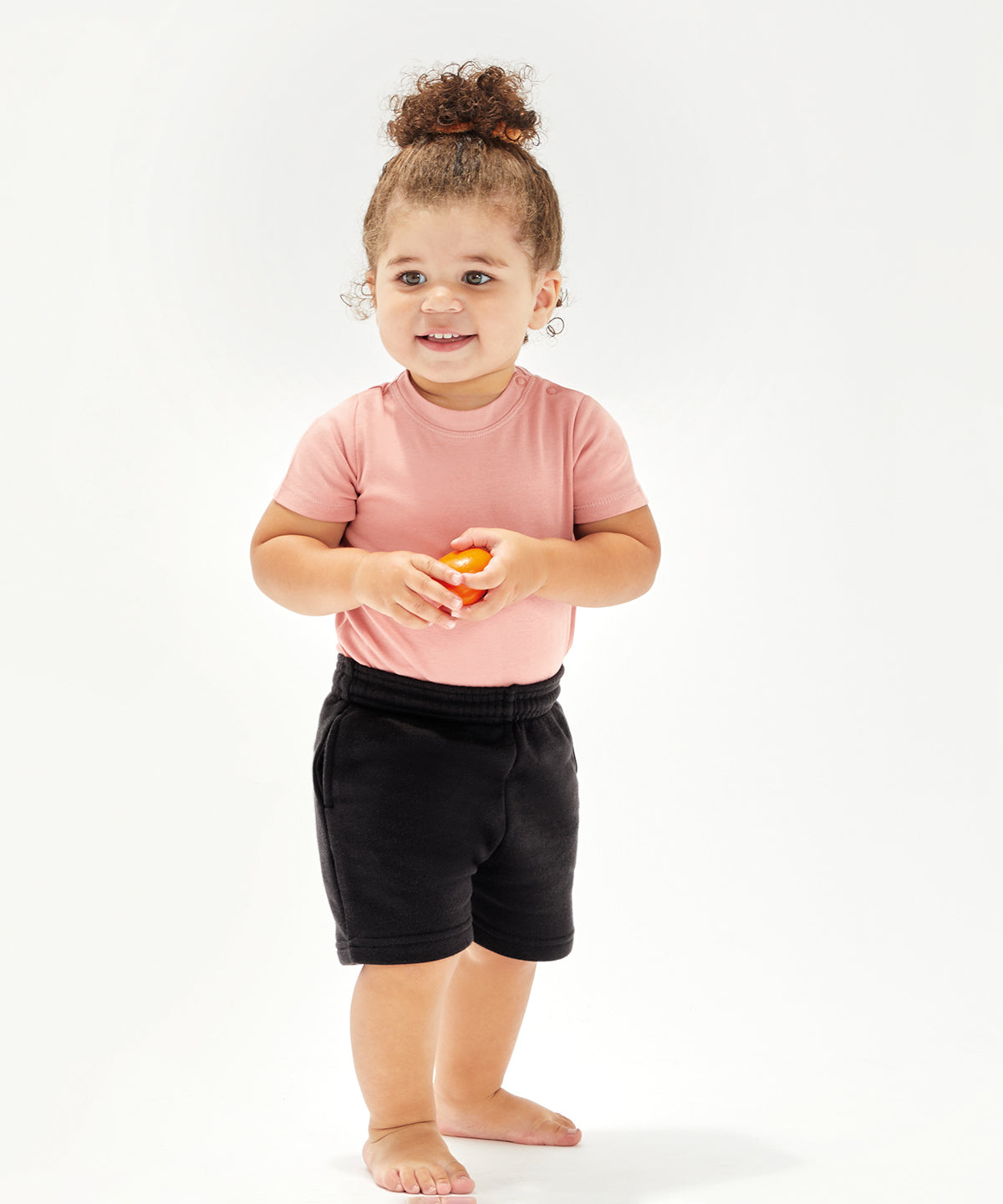 Heather Grey Melange - Baby essential shorts - GarmentEmbroidery