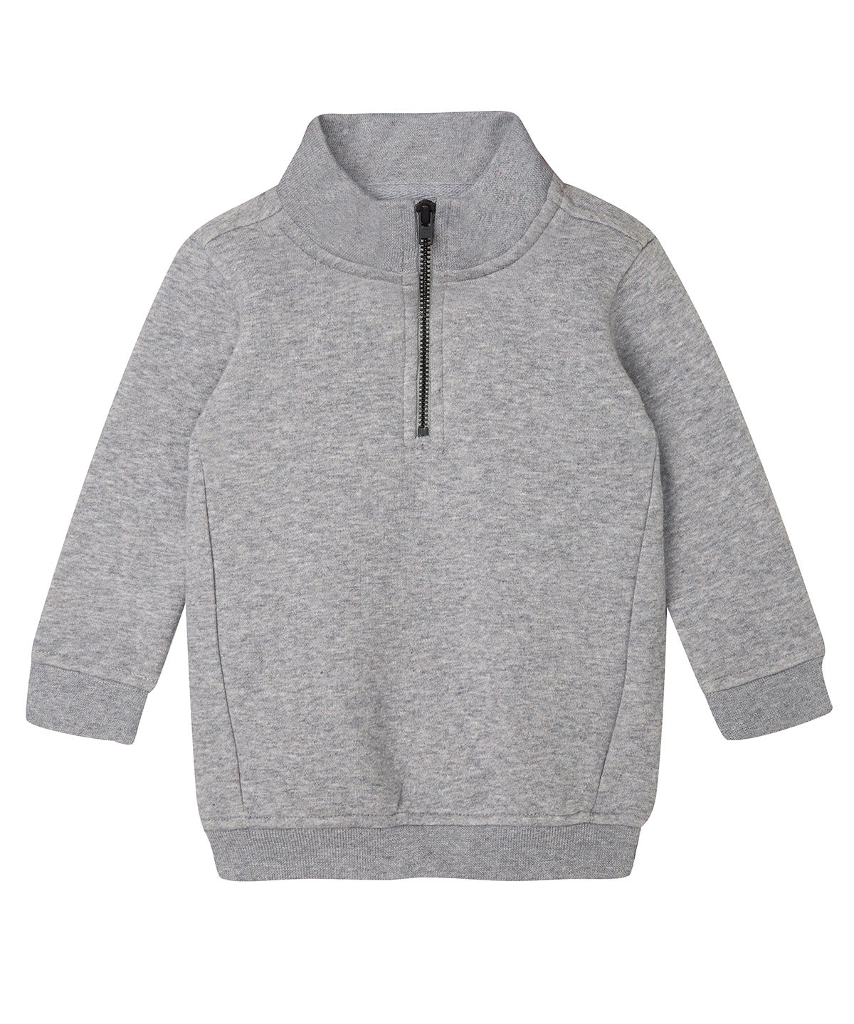 Heather Grey Melange - Baby 1/4 zip sweatshirt - GarmentEmbroidery