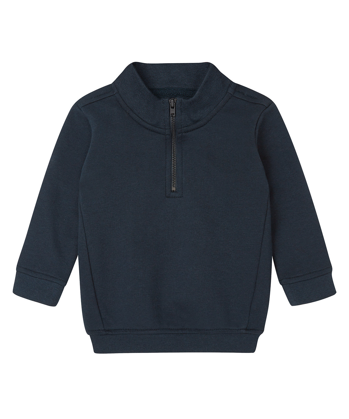 Navy - Baby 1/4 zip sweatshirt - GarmentEmbroidery