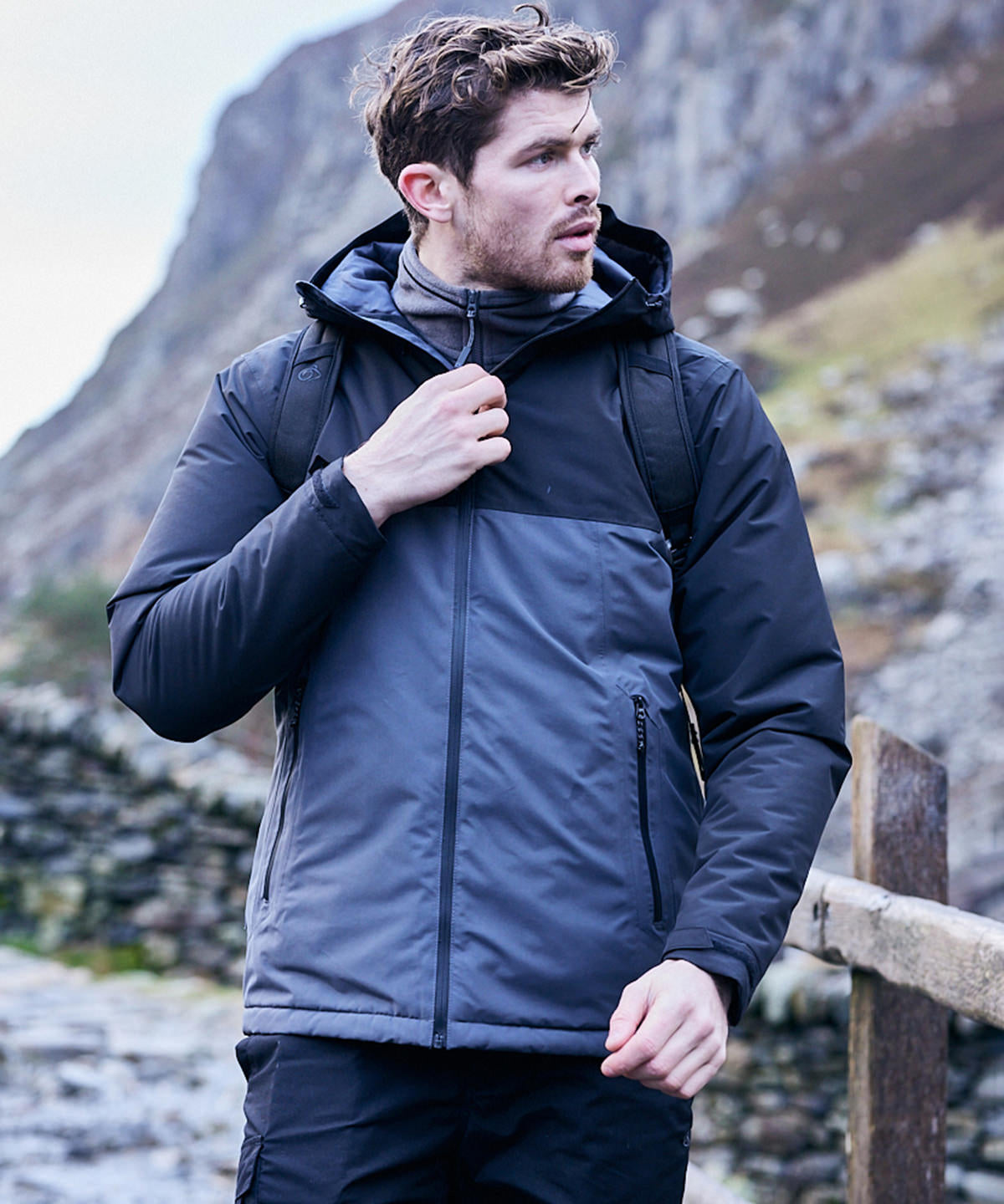 Carbon Grey/Black - Expert thermic insulated jacket - GarmentEmbroidery